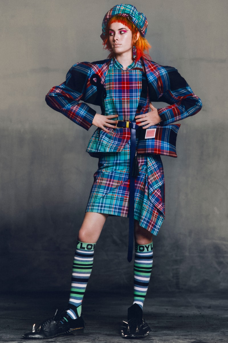 Charles Jeffrey LOVERBOY Fall/Winter 2021 Collection "Gloom" Scottish-London Based Emerging Designer Runway Fashion Week FW21 Genderless Androgynous Clothing Garments Accessories Paint Vintage Reworked Experimental 
