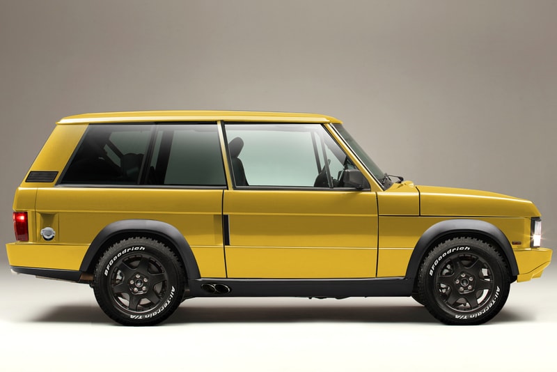 Jensen International Automotive Chieftain Range Rover Xtreme Restomod Custom Build Land Rover SUV 4x4 Off-Road Luxury 700 HP Supercharged V8 2 Door Bodyshell Body Kit Wide Yellow Rims Black 
