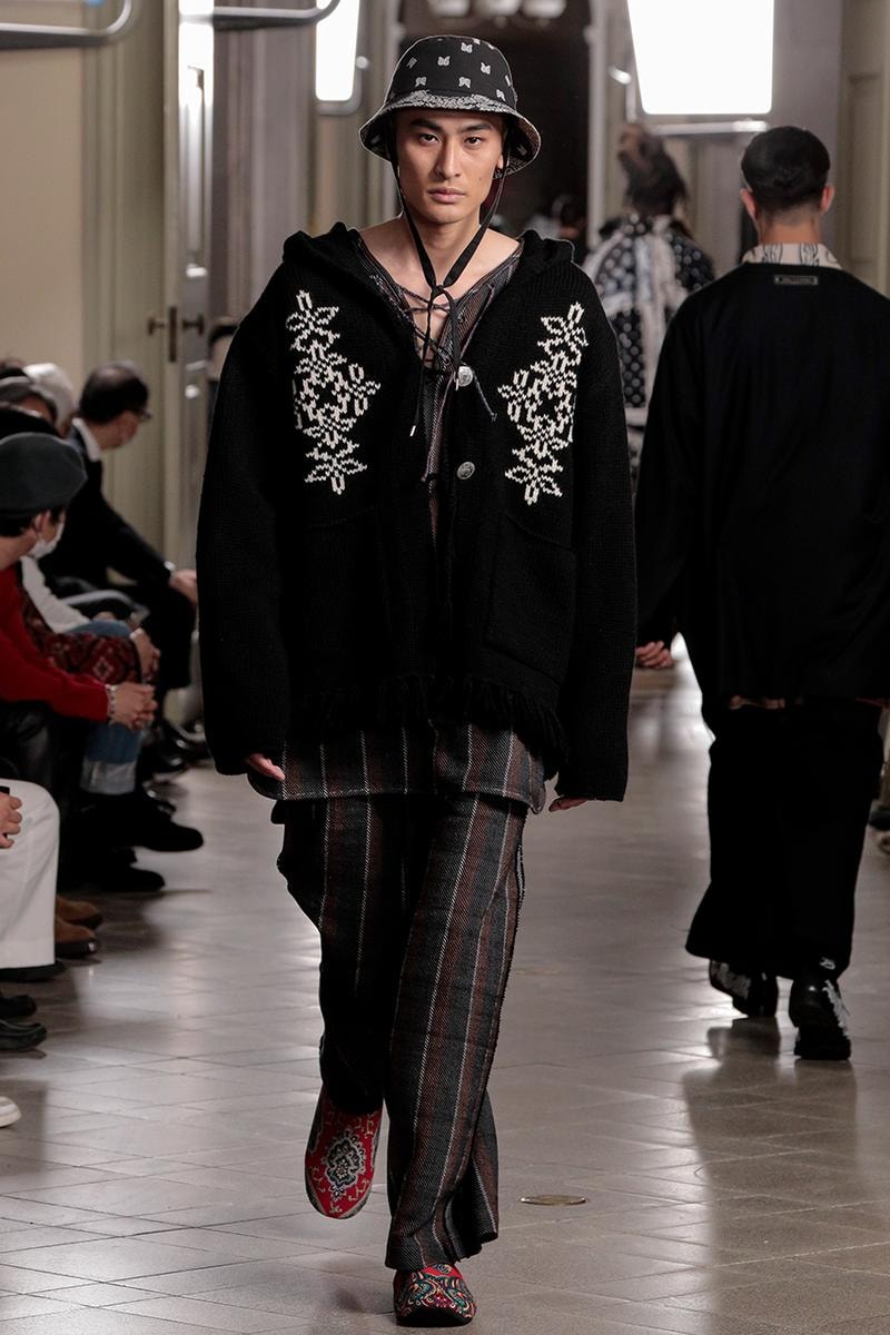 Children of the Discordance Fall/Winter 2021 Runway collection show fw21 face aj collaboration africa japan rakuten tokyo fashion week patchwork bandanna recouture