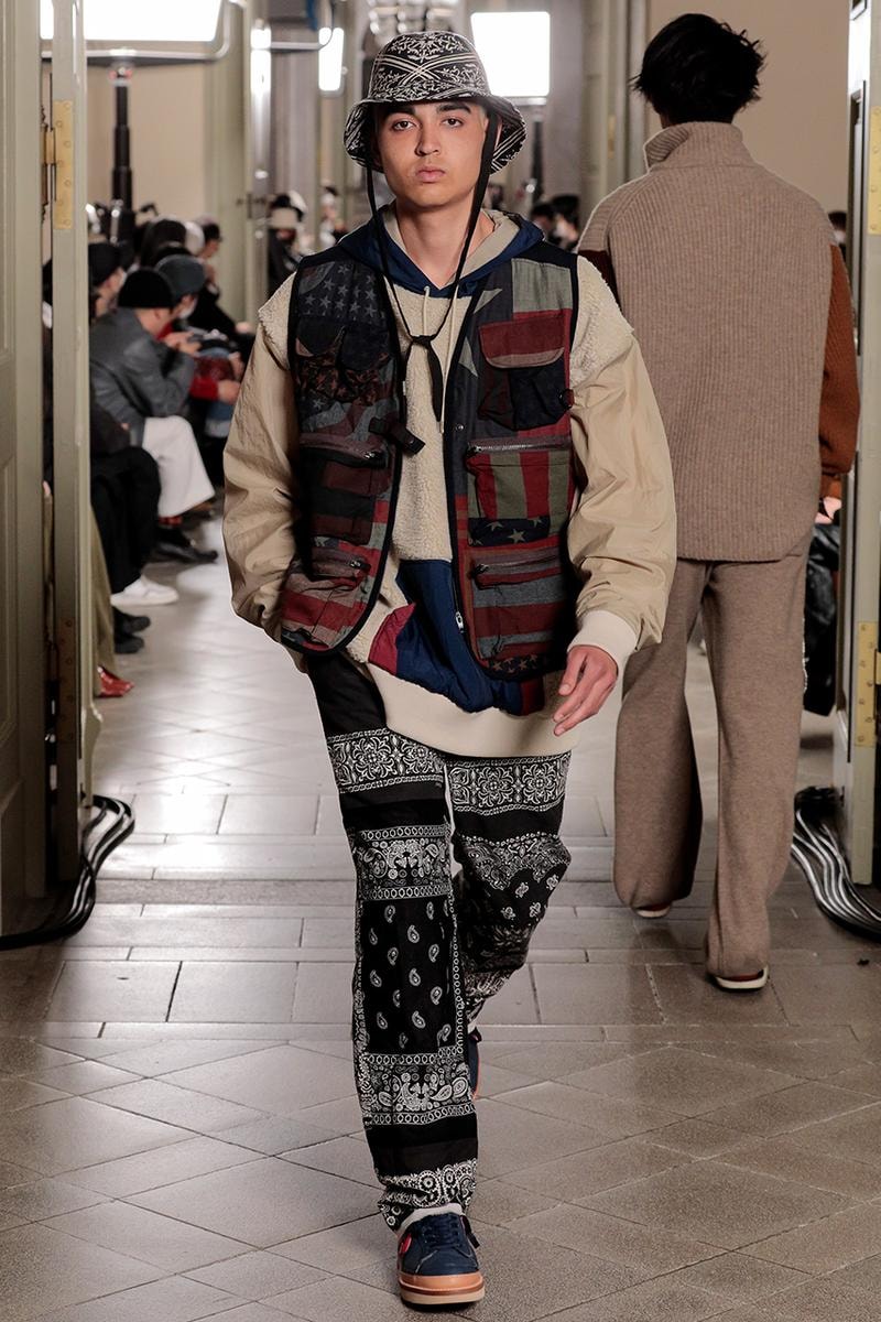 Children of the Discordance Fall/Winter 2021 Runway collection show fw21 face aj collaboration africa japan rakuten tokyo fashion week patchwork bandanna recouture