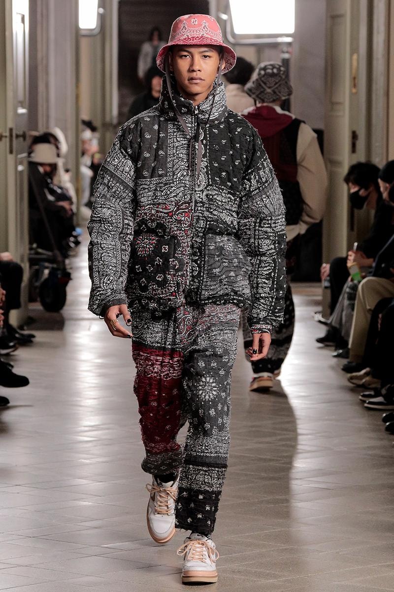 Children of the Discordance Fall/Winter 2021 Runway collection show fw21 face aj collaboration africa japan rakuten tokyo fashion week patchwork bandanna recouture