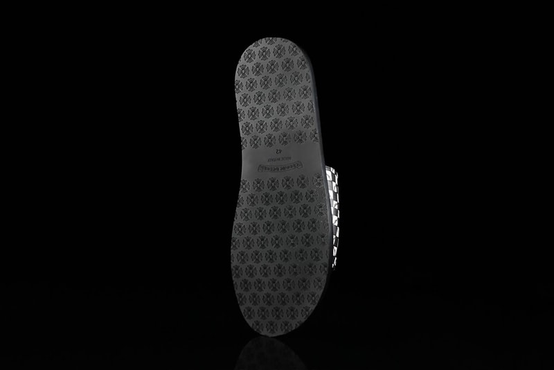 Chrome Hearts Checkered Chomper Slides slippers sandals footwear spring summer 2021 collection menswear streetwear info
