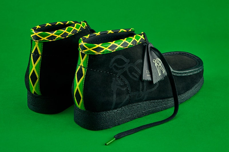 Clarks Originals Jamaica Pack Release Information yellow green wallabee desert boot trek hang tag fob