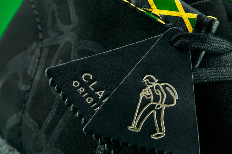 Clarks Originals Jamaica Pack Release Information yellow green wallabee desert boot trek hang tag fob