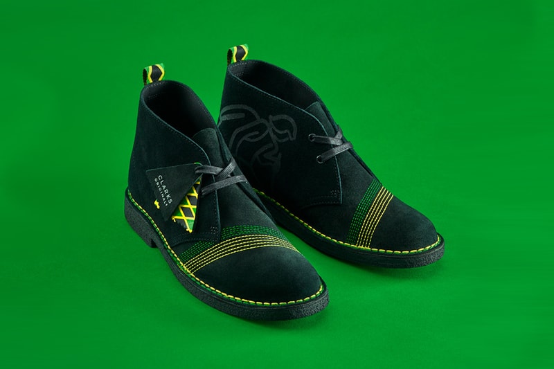 Clarks Originals Jamaica Pack Release Information yellow green wallabee desert boot trek hang tag fob