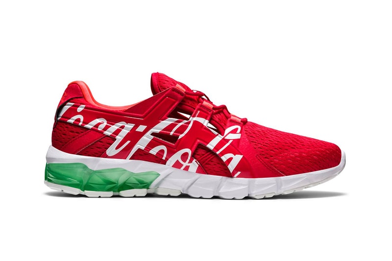 coca cola asics gel quantum 90 tokyo olympics red white green 1023A062 600 official release date info photos price store list buying guide
