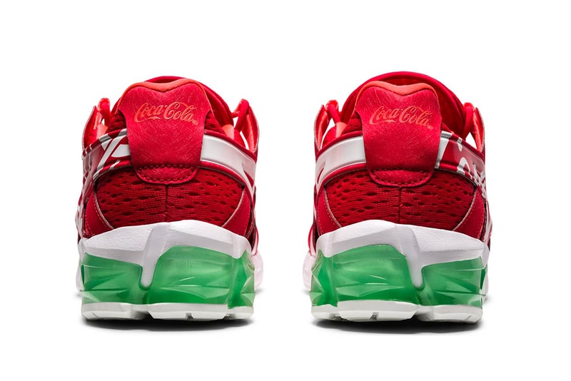 coca cola asics gel quantum 90 tokyo olympics red white green 1023A062 600 official release date info photos price store list buying guide