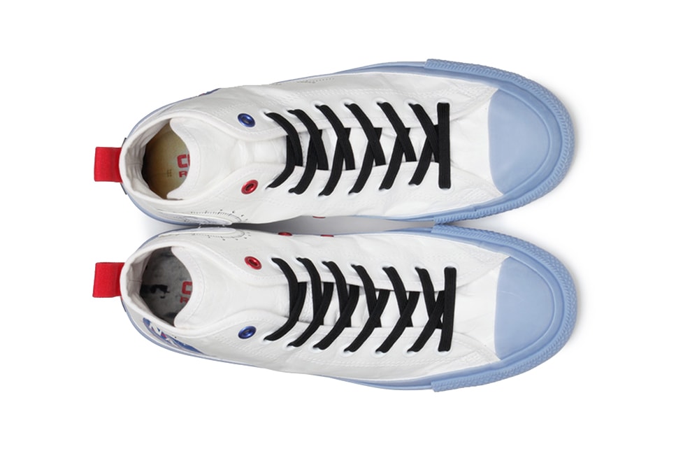 Converse Japan Chuck Taylor All Star "Spacesuits" Hi sneaker release date info buy jp march 2021 colorway nasa logo high top white blue 31303590210 31303590 tyvek dupont chemical date price RETRO&FUTURE