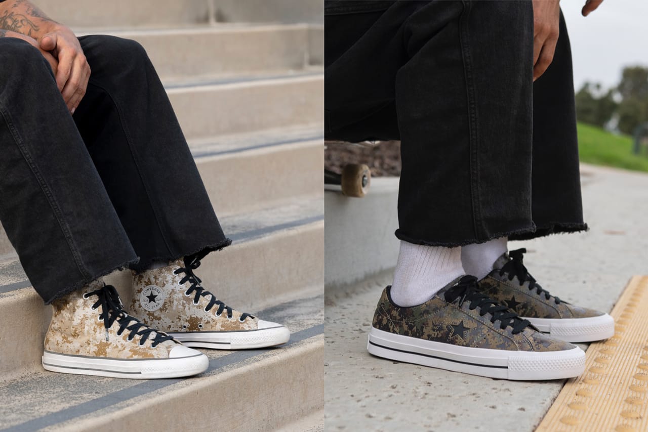 converse camouflage shoes