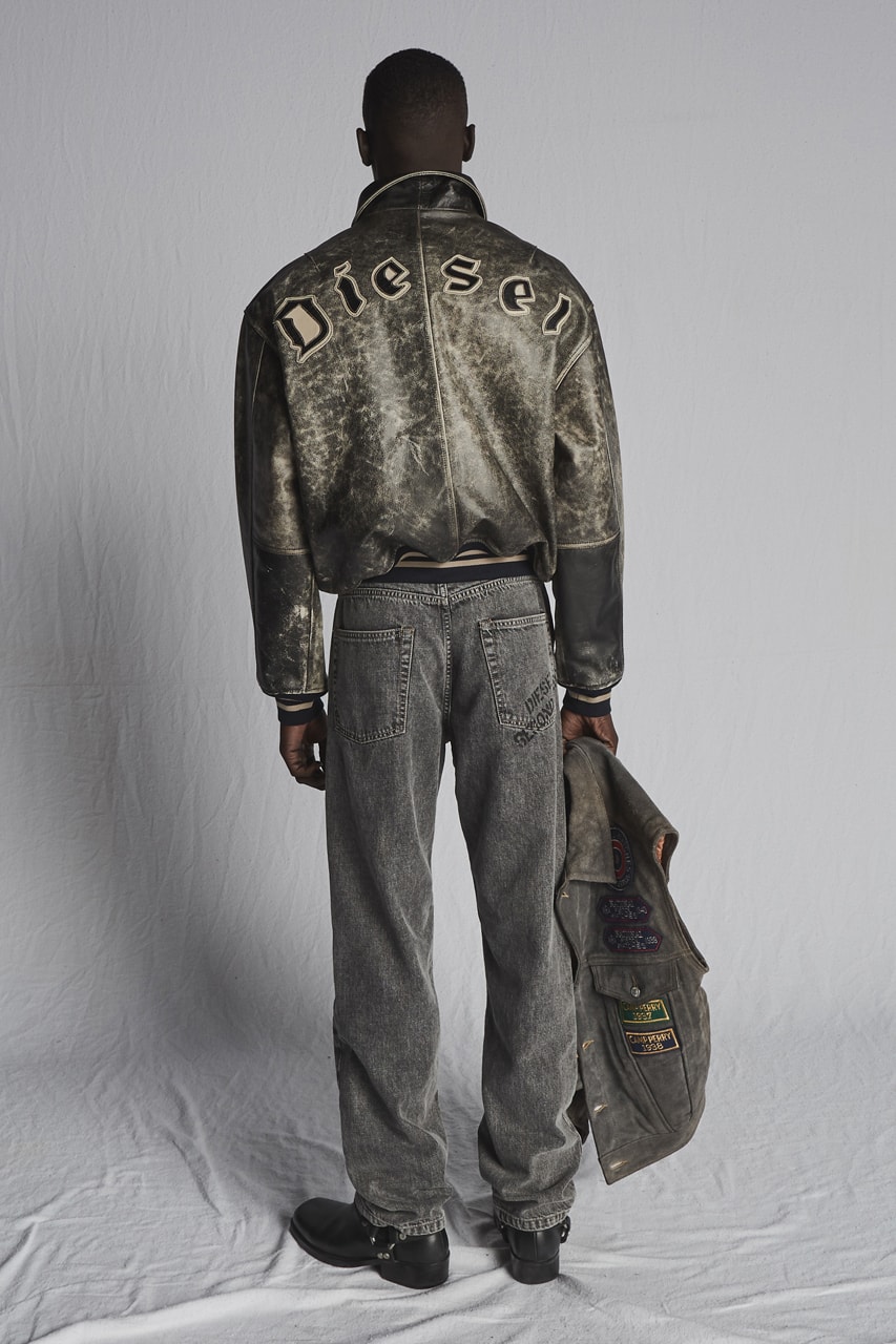 "Diesel x Diesel" fake smiles Archival Collection Lookbook  glenn martens menswear womenswear denim jacket jeans vintage