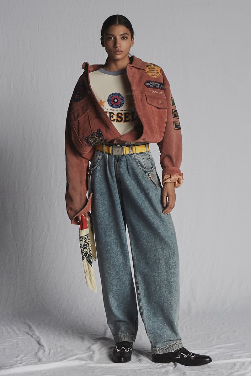 "Diesel x Diesel" fake smiles Archival Collection Lookbook glenn martens menswear womenswear denim jacket jeans vintage