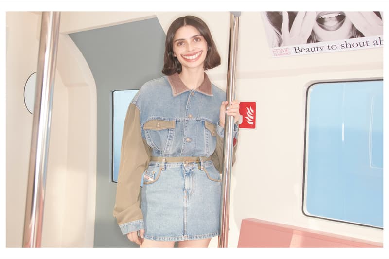 "Diesel x Diesel" fake smiles Archival Collection Lookbook glenn martens menswear womenswear denim jacket jeans vintage