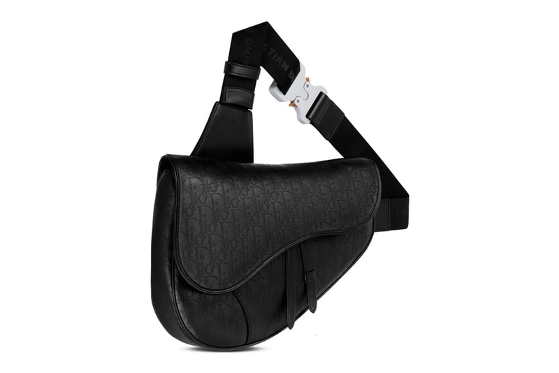 dior men maxi saddle bag messenger classic black monochrome release