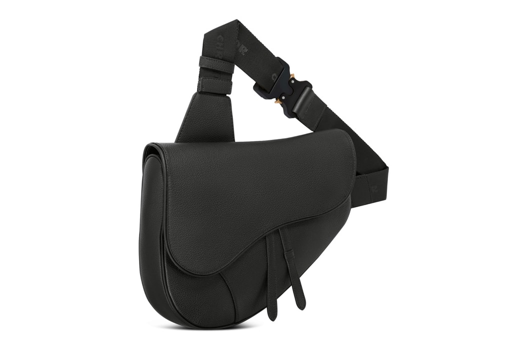 dior men maxi saddle bag messenger classic black monochrome release