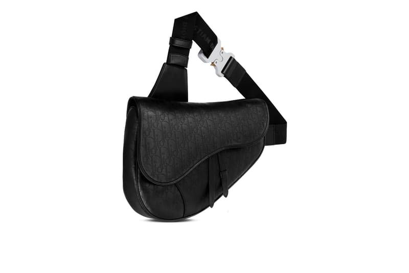 dior men maxi saddle bag messenger classic black monochrome release