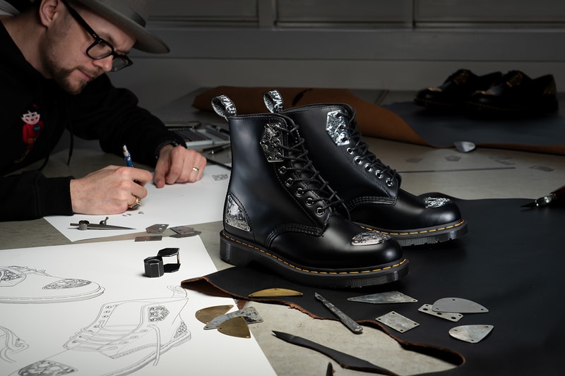 king nerd engraving dr martens 1460 1461 details metal black smooth leather boot shoe release information