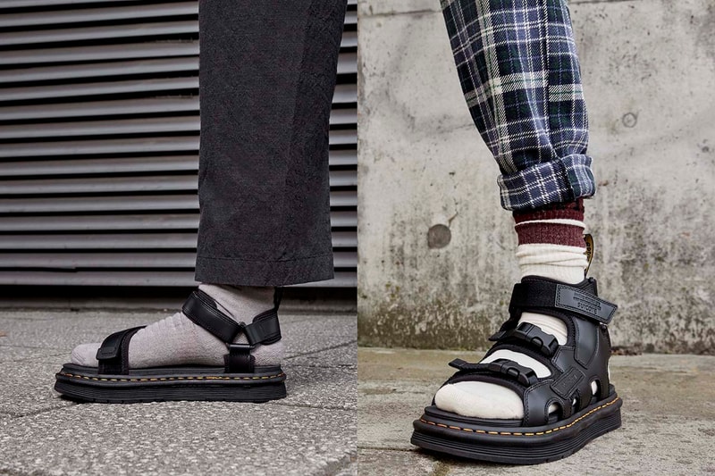 suicoke dr martens depa boak collaborations black leather lorsan release information details sandals buy cop purchase