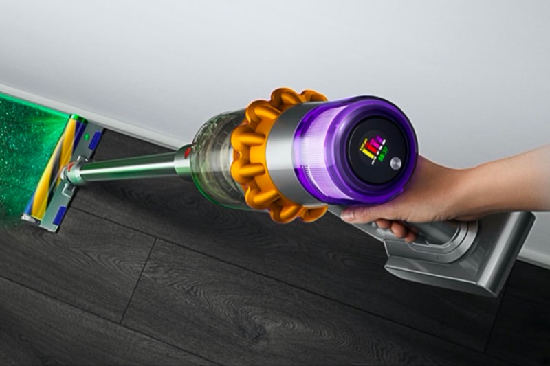 Dyson V15 Detect Release Info Outsize omni-glide vacuum cleaners tech acoustic piezo senso luxury fan motors British Engineering factory innovation inventions 
