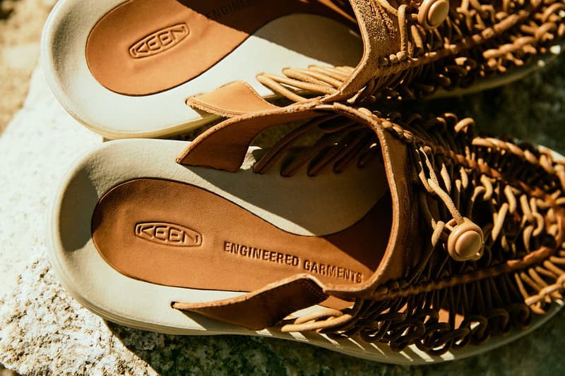 Engineered Garments x Keen Uneek Slide SS21 collaboration premium leather spring summer 2021 nepenthes sandal release date info buy nepenthes 