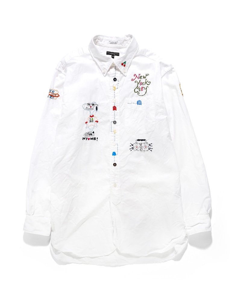 Engineered Garments x Otakara NYC at NEPENTHES NY pop up collaboration embroidery workaday collection stitch remake
