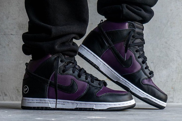 On-Foot Look at the fragment design x Nike Dunk High "Beijing"