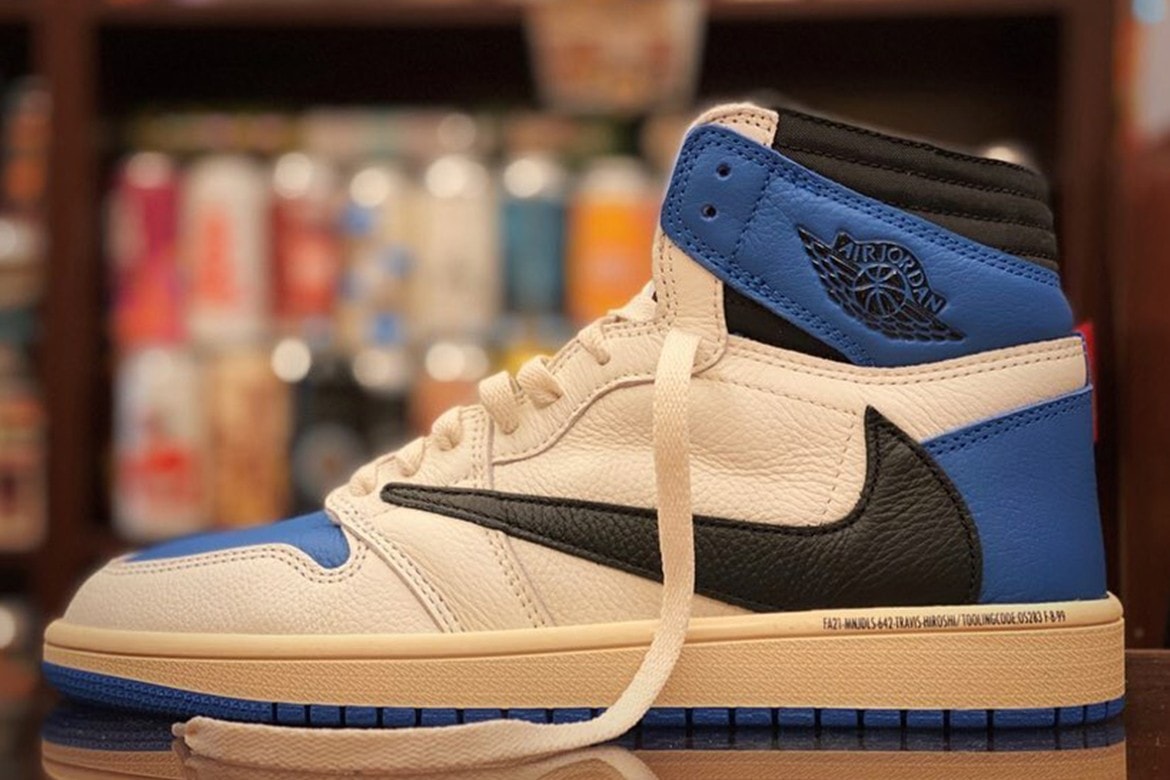 Your Best Look Yet at fragment design and Travis Scott's Air Jordan 1 Cactus Jack Royal