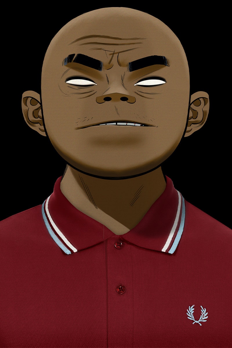 Fred Perry Polo Shirt Gorillaz Campaign Lookbook Damon albarn