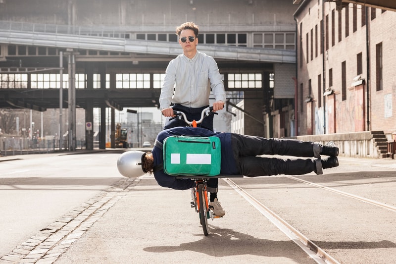 Freitag x Brompton Collaboration Information fold up bike bags commuter bike