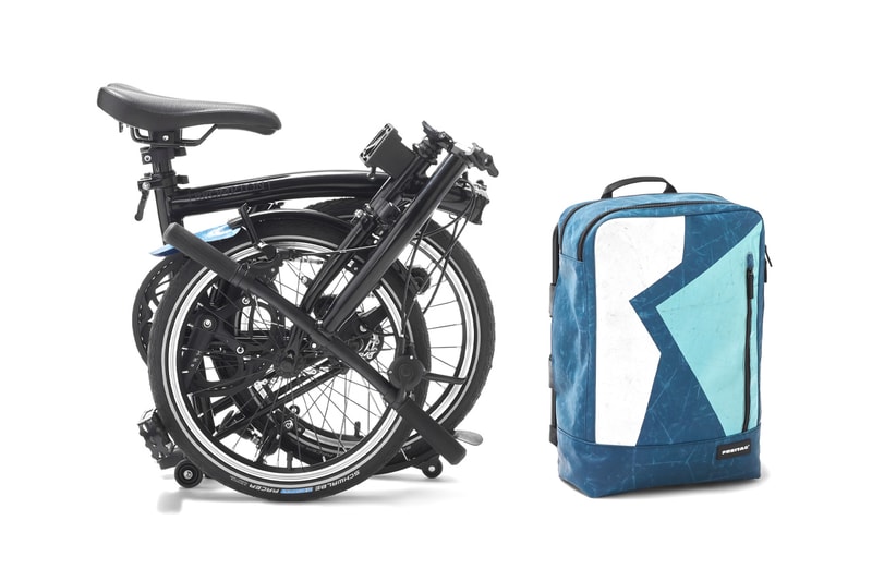 Freitag x Brompton Collaboration Information fold up bike bags commuter bike