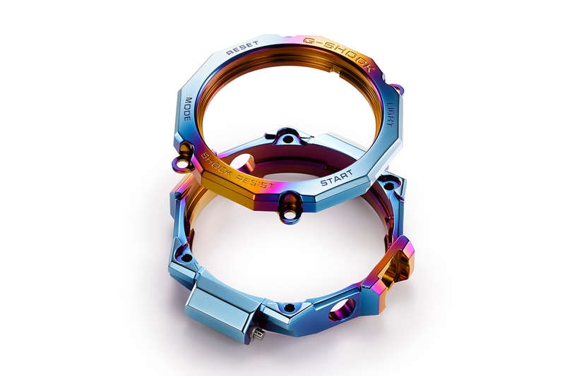 GSHOCK Uses Unique Rainbow IP Treatment and Multi Colored Dial to Create The MT-G Blue Pheonix