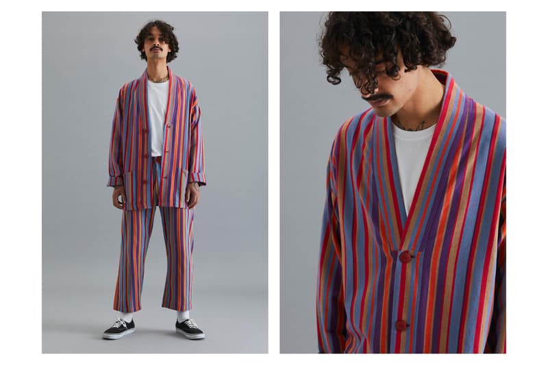 Good Good Good Spring/Summer 2021 Collection Lookbook South African Brand Emerging Designer Sustainability Kenyan Kokoi Fabric Deadstock Stripes Vertical Horizontal