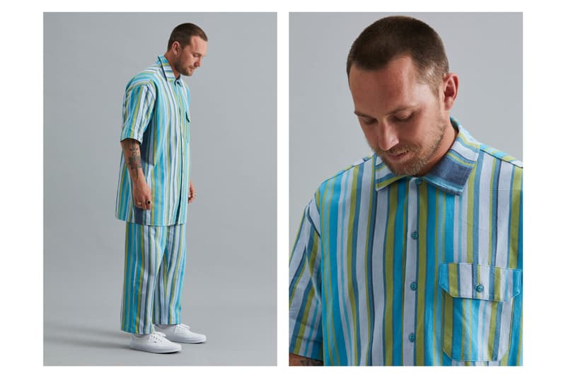 Good Good Good Spring/Summer 2021 Collection Lookbook South African Brand Emerging Designer Sustainability Kenyan Kokoi Fabric Deadstock Stripes Vertical Horizontal 