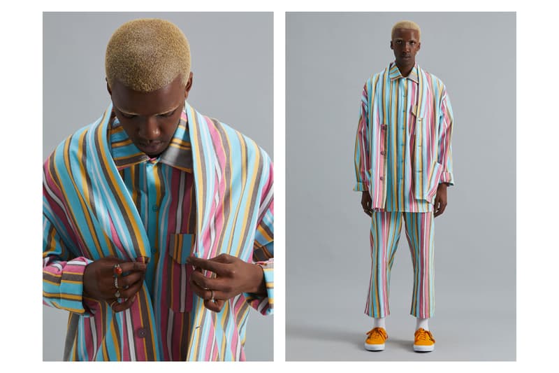 Good Good Good Spring/Summer 2021 Collection Lookbook South African Brand Emerging Designer Sustainability Kenyan Kokoi Fabric Deadstock Stripes Vertical Horizontal 