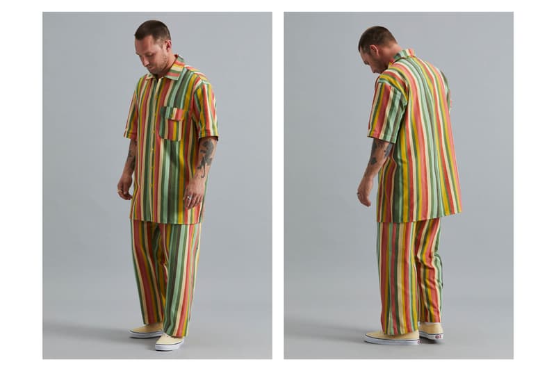 Good Good Good Spring/Summer 2021 Collection Lookbook South African Brand Emerging Designer Sustainability Kenyan Kokoi Fabric Deadstock Stripes Vertical Horizontal