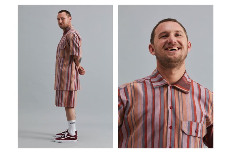 Good Good Good Spring/Summer 2021 Collection Lookbook South African Brand Emerging Designer Sustainability Kenyan Kokoi Fabric Deadstock Stripes Vertical Horizontal