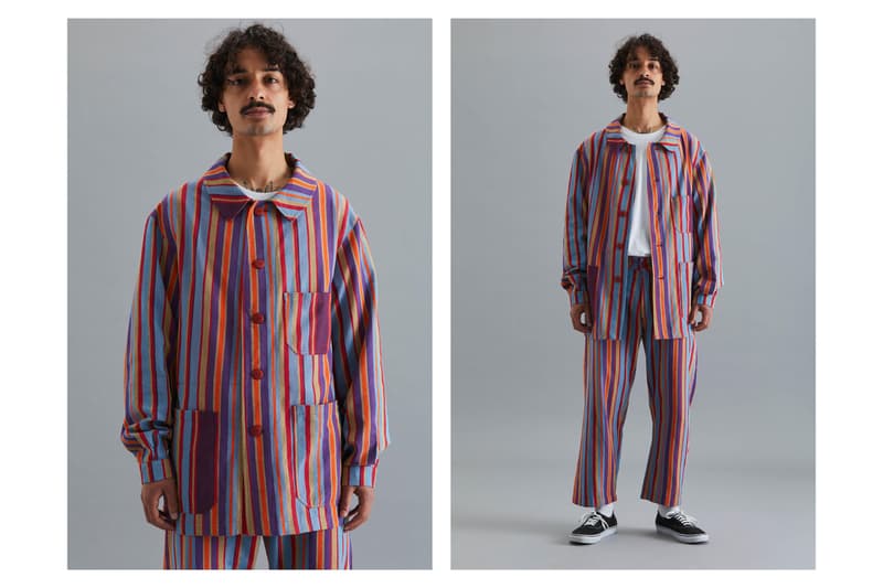 Good Good Good Spring/Summer 2021 Collection Lookbook South African Brand Emerging Designer Sustainability Kenyan Kokoi Fabric Deadstock Stripes Vertical Horizontal 