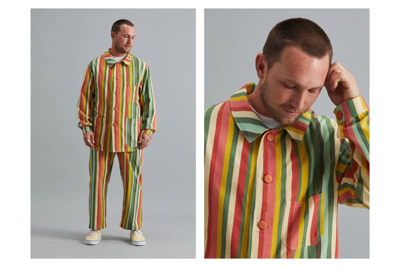 Good Good Good Spring/Summer 2021 Collection Lookbook South African Brand Emerging Designer Sustainability Kenyan Kokoi Fabric Deadstock Stripes Vertical Horizontal
