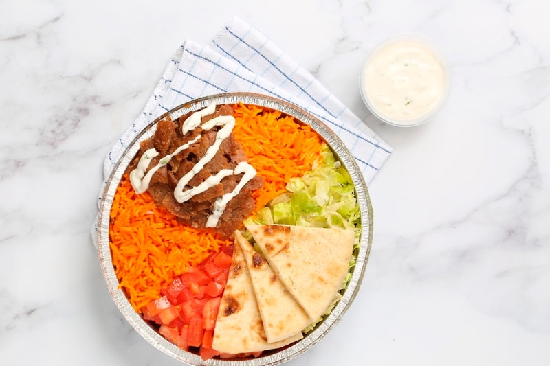 Halal Guys Plant-Based Gyro Option Launch Info Taste Review Meatless