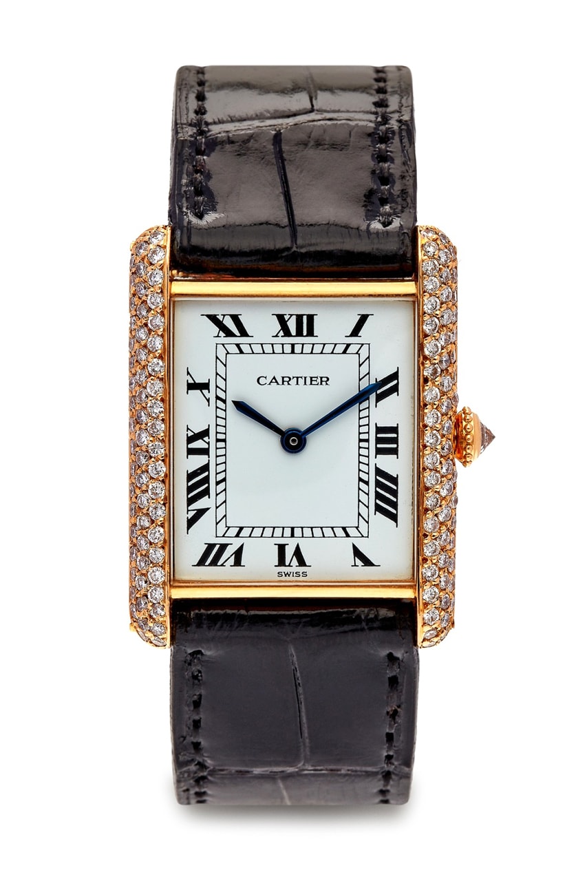 Harry Fane Obsidian Dover Street Market London Vintage Cartier Watches Collectable Timepieces Tank Diamond Automatique Piaget Lady's Baignoire Watch Wristwatch Blue Enamel And Gold Bracelet Classic Expensive DSM DSML