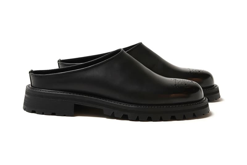 Hender Scheme Vibram Commando Mule, Fur Shoes spring summer 2021 ss21 mj-s-cmm mischa black brown li-s-mis japan leather collaboration collection buy price footwear