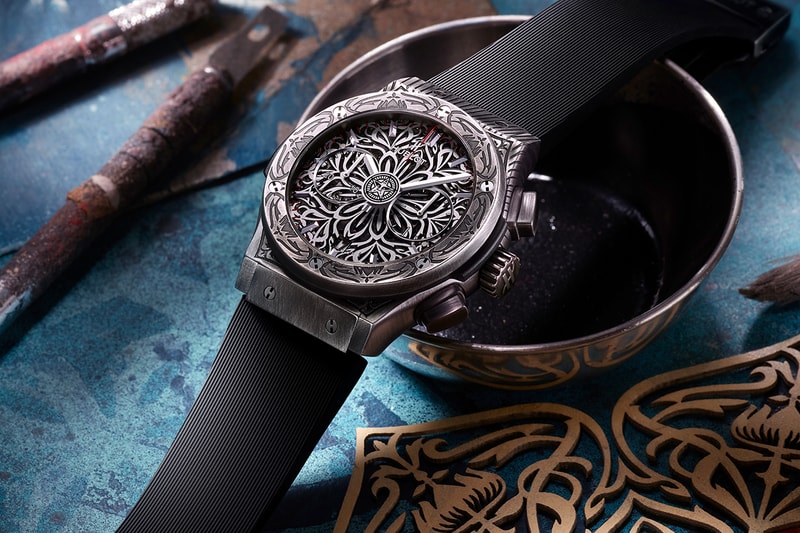 Hublot Produces Engraved Titanium Chronograph Inspired by the Mandala With Artist Shepard Fairey