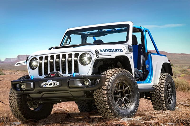 Jeep All-Electric Wrangler Magneto Concept Unveiled Electric Vehicles Jeep Wrangler Magneto Electric Cars 4x4 Jeep Safari SUV Jeep Performance Stellantis BEV Battery electric vehicle Jeep Easter Safari