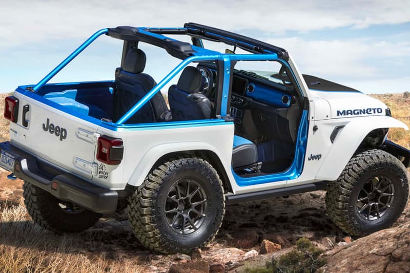 Jeep All-Electric Wrangler Magneto Concept Unveiled Electric Vehicles Jeep Wrangler Magneto Electric Cars 4x4 Jeep Safari SUV Jeep Performance Stellantis BEV Battery electric vehicle Jeep Easter Safari