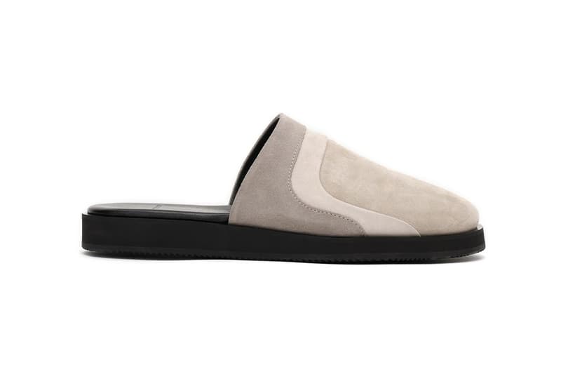 John Elliott Grace Slide Sandal SS21 Footwear release date info buy spring summer 2021 march colorway suede leather beige black italy florence