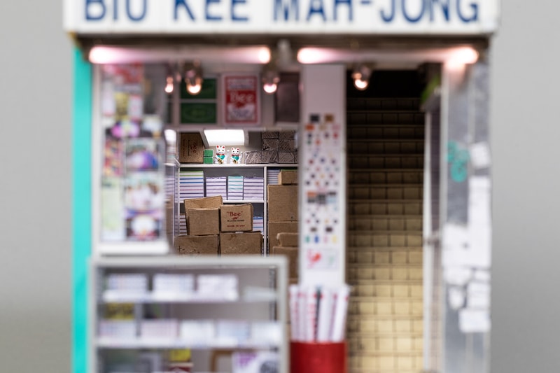 Joshua Smith Biu Kee Mahjong Hong Kong miniature model Kowloon stores retail shops Australian SCULPTURES  mahjong 