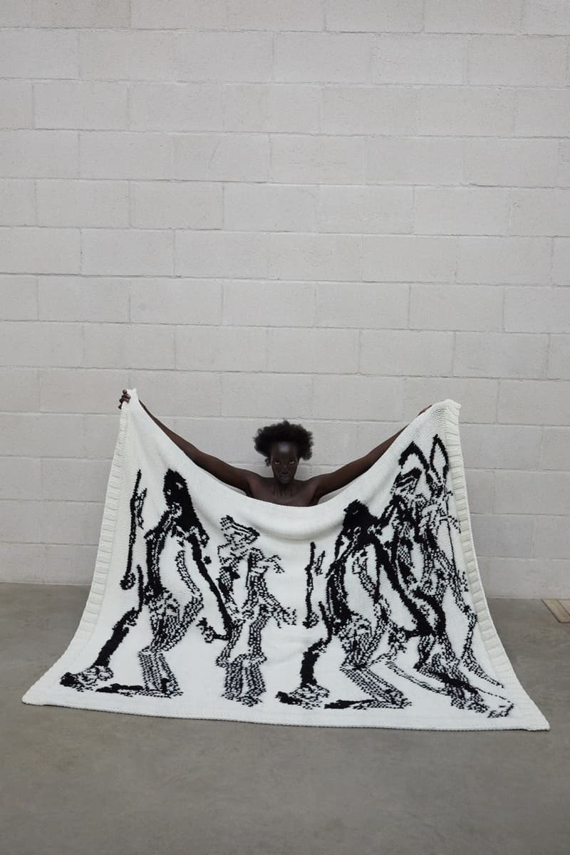 JW Anderson Artist Collaborative Blankets Hand Knitted Woven Jonathan Anderson Shawanda Corbett Dame Magdalene Odundo DBE Shawls Throws Kenyan British Turner Prize Limited Edition Art Homeware