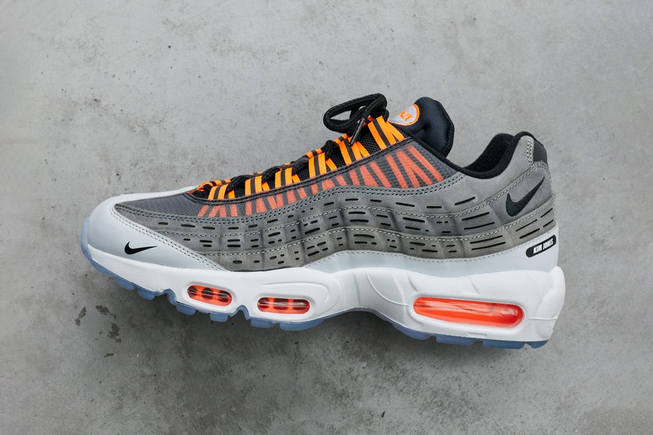 kim jones nike sportswear air max 95 volt high voltage total orange gray white black dd1871 002 001 apparel t shirt hoodie pants official release date info photos price store list buying guide