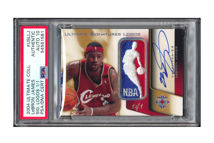 LeBron James Signed 1/1 Logoman Game Used Patch Card Sells for Record $1.29M USD