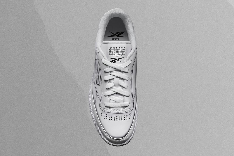 maison margiela reebok club trome l'oeil release details buy cop purchase white black leather collaboration