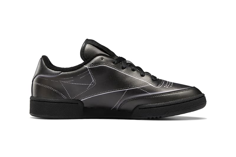 maison margiela reebok club trome l'oeil release details buy cop purchase white black leather collaboration